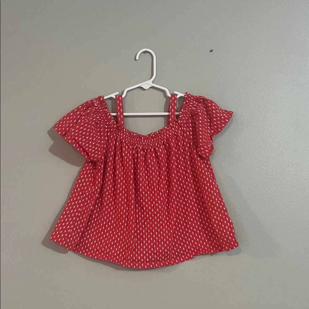 Gymboree Red Patterned Kids Blouse